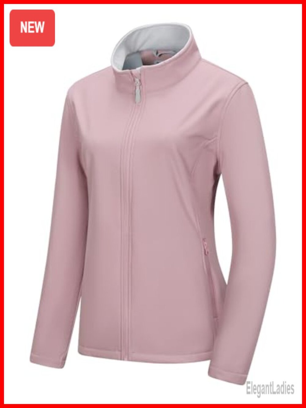 Women's Waterproof Softshell Jacket Lightweight Fleece Lined Coat